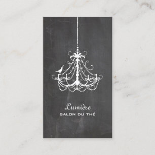 Carte De Visite PixDezines Chandelier noir+blanc