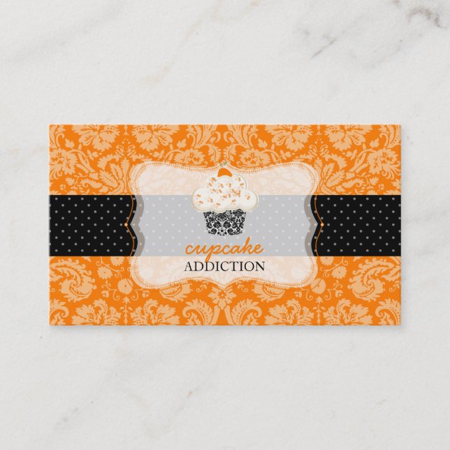 Carte De Visite PixDezines chocolat orange cupcake/pâtisserie (Devant)