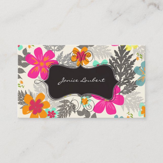Carte De Visite PixDezines couleur Arrière - plan Hawaiian Jungle/ (Devant)