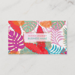 Carte De Visite PixDezines couleur forêt tropicale/DO-IT-YOURSELF