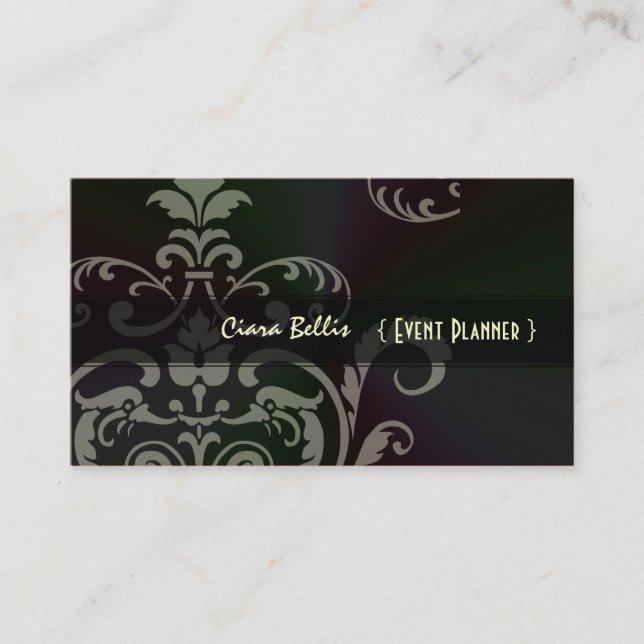 Carte De Visite PixDezines Crest Damask (Devant)