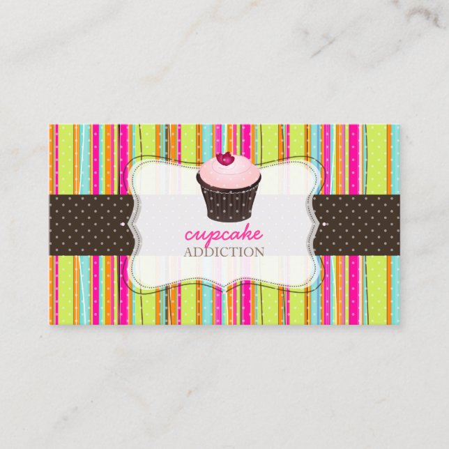 Carte De Visite PixDezines do-it-yourself arrière - plan/cupcake+p (Devant)