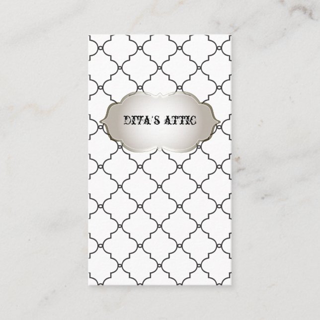 Carte De Visite PixDezines do-it-yourself couleur/trellis marocain (Devant)