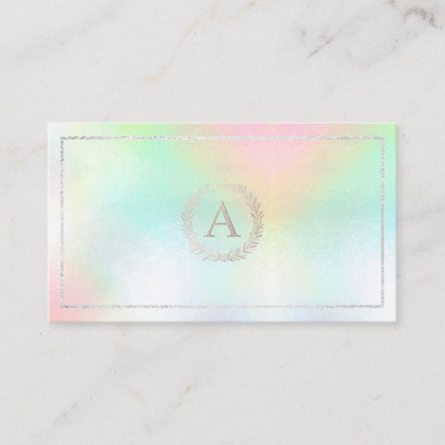 Carte De Visite PixDezines do-it-yourself Faux Monogramme Argent H (Devant)