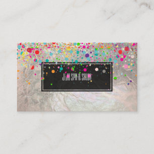 Carte De Visite PixDezines ébloui/arc-en-ciel/faux argent