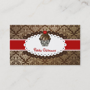 Carte De Visite PixDezines élégant chocolat tournois cupcake