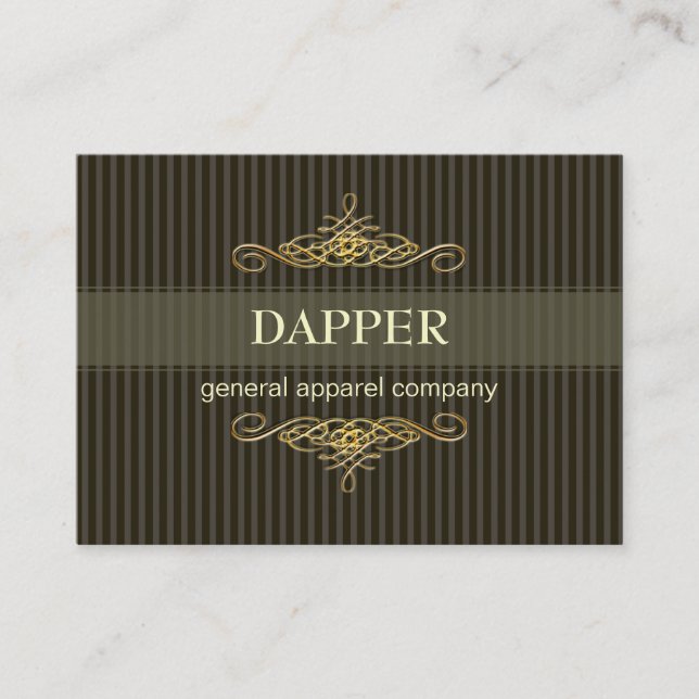 Carte De Visite PixDezines élégantes rayures de pin+défilement/do- (Devant)