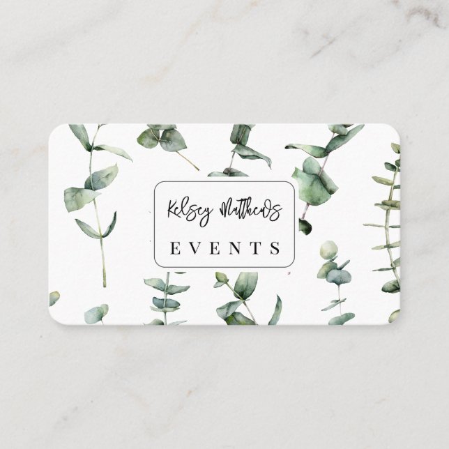 Carte De Visite PixDezines Eucalyptus vert (Devant)