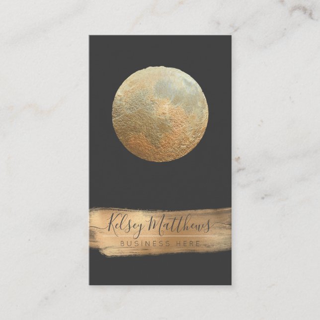 Carte De Visite PixDezines Faux Gold Moon (Devant)
