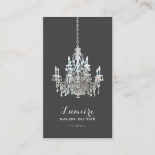 Carte De Visite PixDezines faux lustre en feuille d'argent+Turquoi
