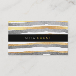 Carte De Visite PixDezines faux or+bandes argent