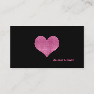Carte De Visite PixDezines Faux Parties scintillant Coeur rose fra
