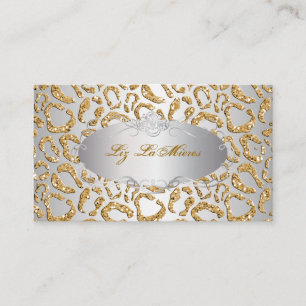Carte De Visite PixDezines faux parties scintillant jaguar/faux ar