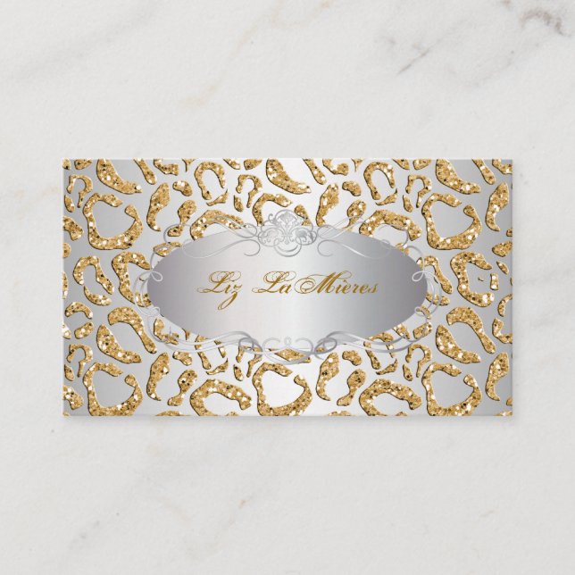 Carte De Visite PixDezines faux parties scintillant jaguar/faux ar (Devant)