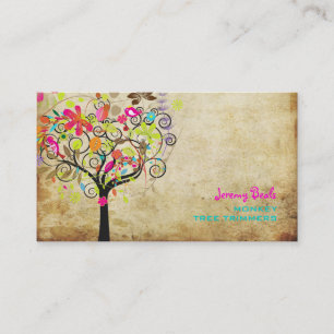 Carte De Visite PixDezines fleurs printanières/bordures d'arbres 