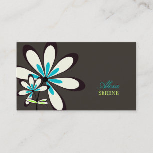 Carte De Visite PixDezines fleurs rétro/couleurs do-it-yourself