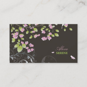 Carte De Visite PixDezines fleurs+tourbillons/do-it-yourself coule