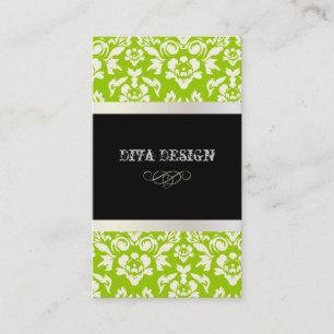 Carte De Visite PixDezines Haute Coutour Damask, Faux Pearl