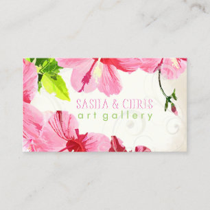 Carte De Visite PixDezines hibiscus/aquarelle numérique/papier vie