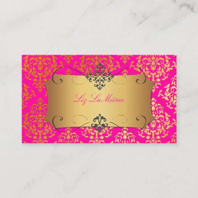 Carte De Visite PixDezines Joséphine Damask/DO-IT-YOURSELF couleur (Devant)