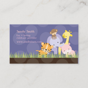 Carte De Visite PixDezines Jungle of Fun Daycare, couleur personna