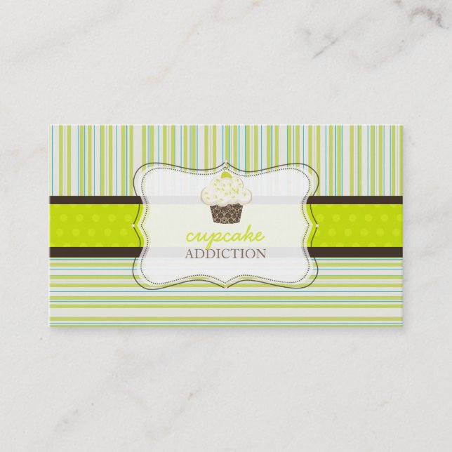 Carte De Visite PixDezines kelylime cupcake+bandes (Devant)