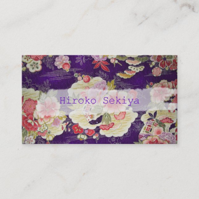Carte De Visite PixDezines kimono/faux chirimen/orléandres (Devant)