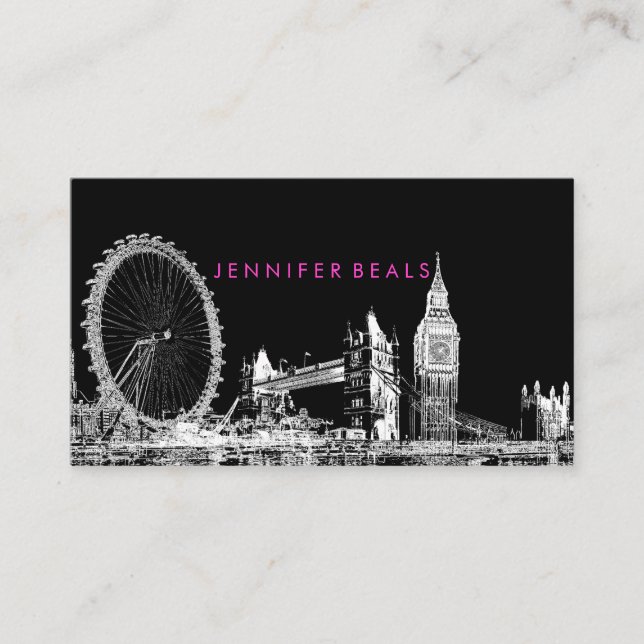 Carte De Visite PixDezines london eye skyline (Devant)