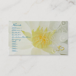 Carte De Visite PixDezines lotus blancs/nénuphars + tourbillons de