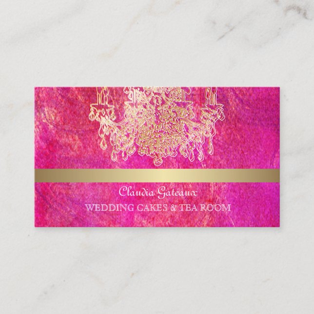 Carte De Visite PixDezines lustre cristal / aquarelle affecte (Devant)