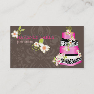Carte De Visite PixDezines mariage rose chaud gâteau/boulangerie/p