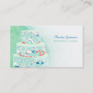 Carte De Visite PixDezines mariages gâteaux/aquarelle