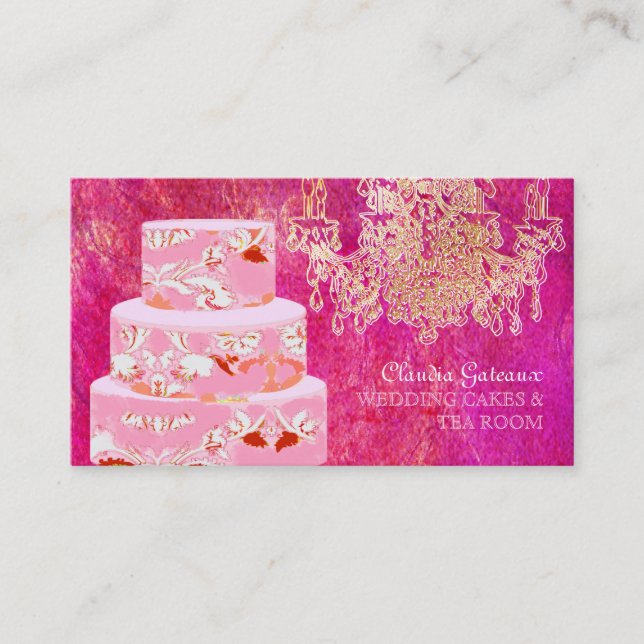 Carte De Visite PixDezines mariages gâteaux/aquarelle affecte (Devant)