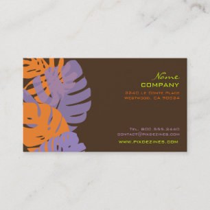 Carte De Visite PixDezines Monstera, rétro feuillage tropical