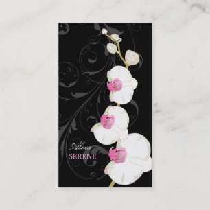 Carte De Visite PixDezines orchidée+tourbillons/couleurs do-it-you