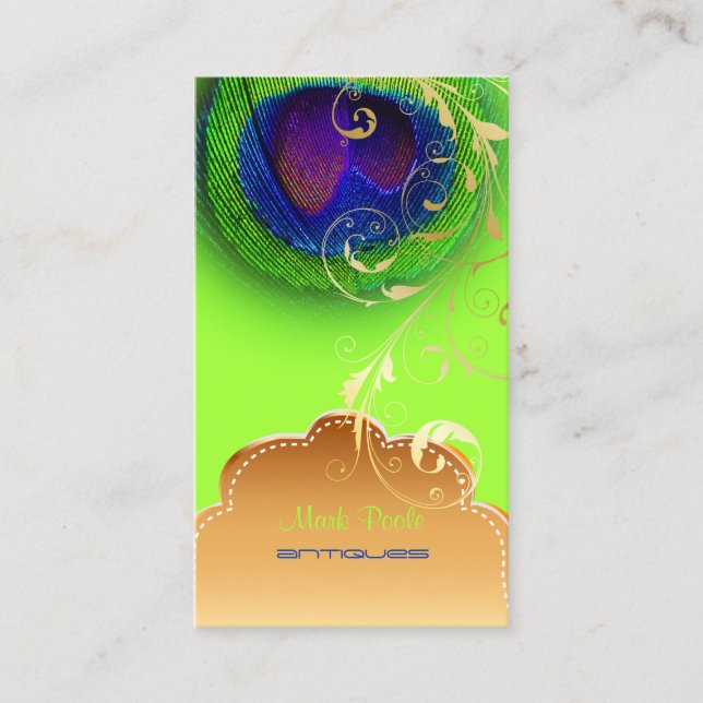 Carte De Visite PixDezines Peacock eye+filigree swils (Devant)