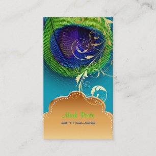 Carte De Visite PixDezines Peacock eye+filigree swils