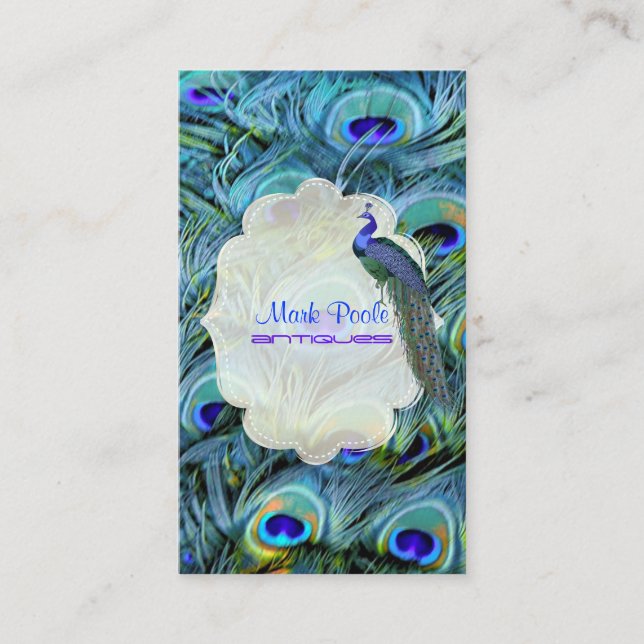 Carte De Visite PixDezines Peacock Feather (Devant)