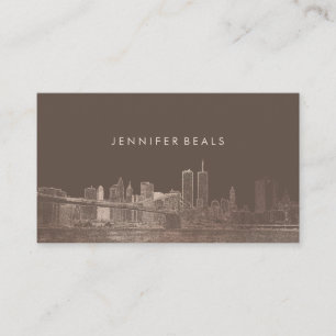 Carte De Visite PixDezines Pink Gold NYC Skyline/do-it-yourself ar