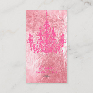 Carte De Visite PixDezines Pink+White Chandelier/fausse feuille