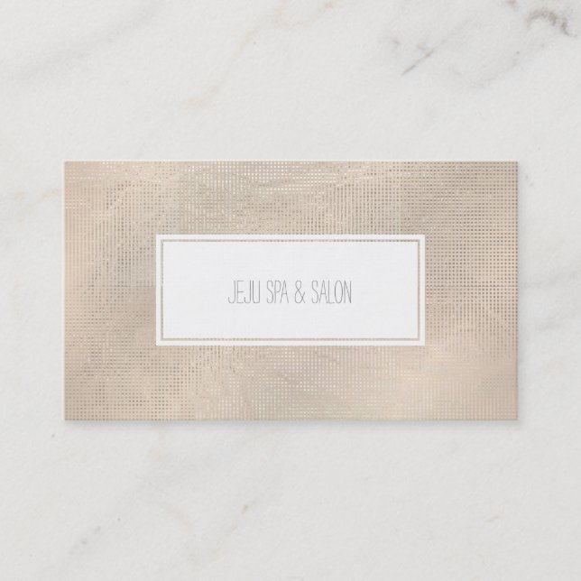 Carte De Visite PixDezines plaid champagne/faux argent (Devant)