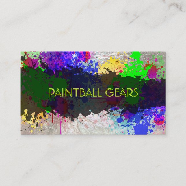 Carte De Visite PixDezines plaques de peinture/boule/faux argent (Devant)