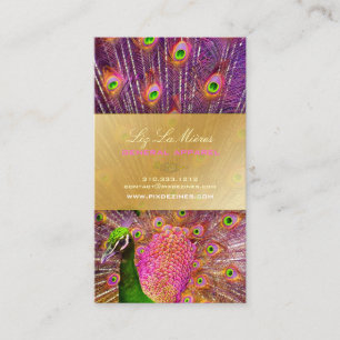 Carte De Visite PixDezines Proud Peacock Feather pour la longévité