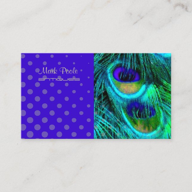 Carte De Visite PixDezines Psychedelic Peacock, Customisez-Le! (Devant)