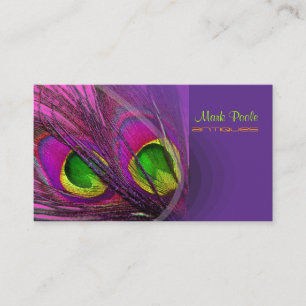 Carte De Visite PixDezines Psychedelic Peacock, Customisez-Le!