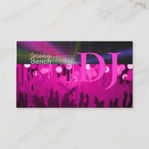 Carte De Visite PixDezines Retro DJ+dance hall/rose vif