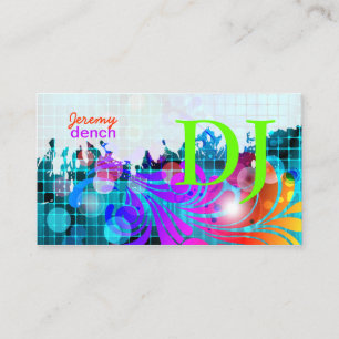 Carte De Visite PixDezines Retro DJ+disco tournois