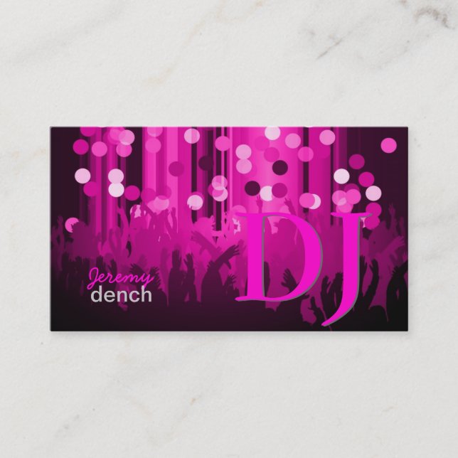 Carte De Visite PixDezines Retro DJ+salle de danse (Devant)