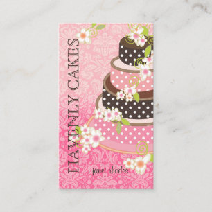 Carte De Visite PixDezines Rose + Gâteau au chocolat/Boulangerie/p