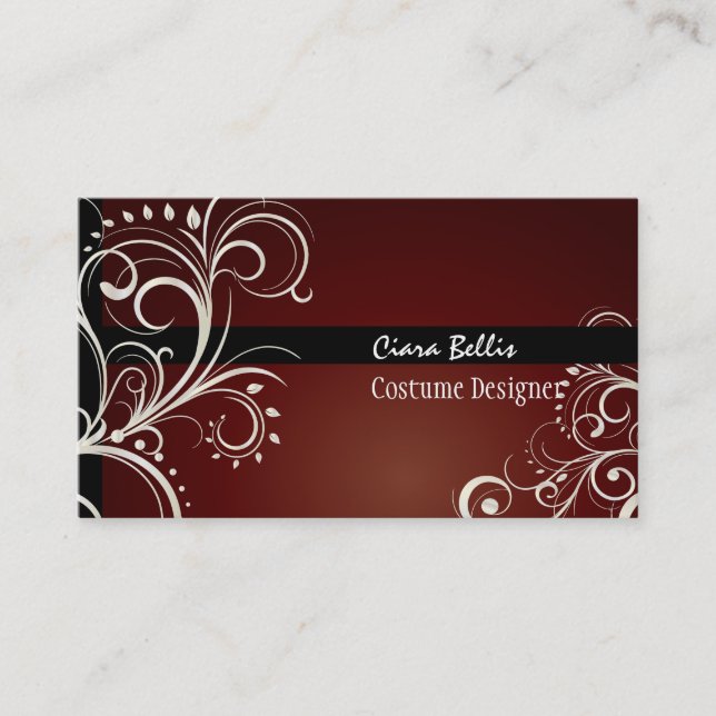 Carte De Visite PixDezines Stylish Pearl Swirls (Devant)